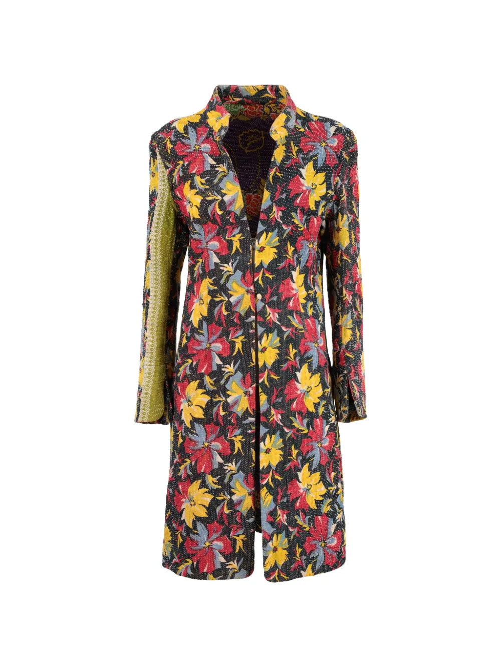 Vintage multicoloured floral coat - Nero