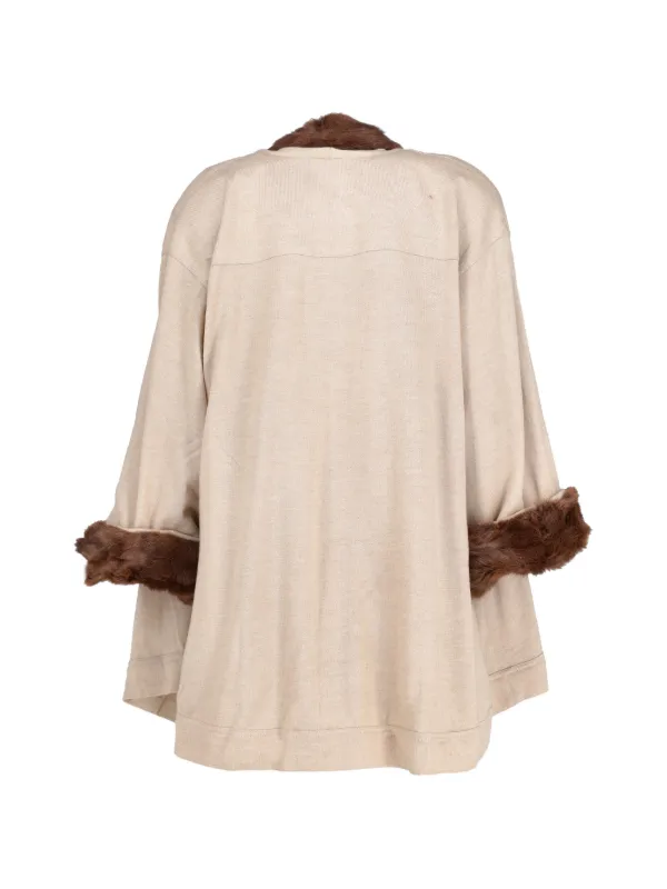 Gianfranco Ferré Pre-Owned fur-trimmed Coat | Neutrals | FARFETCH