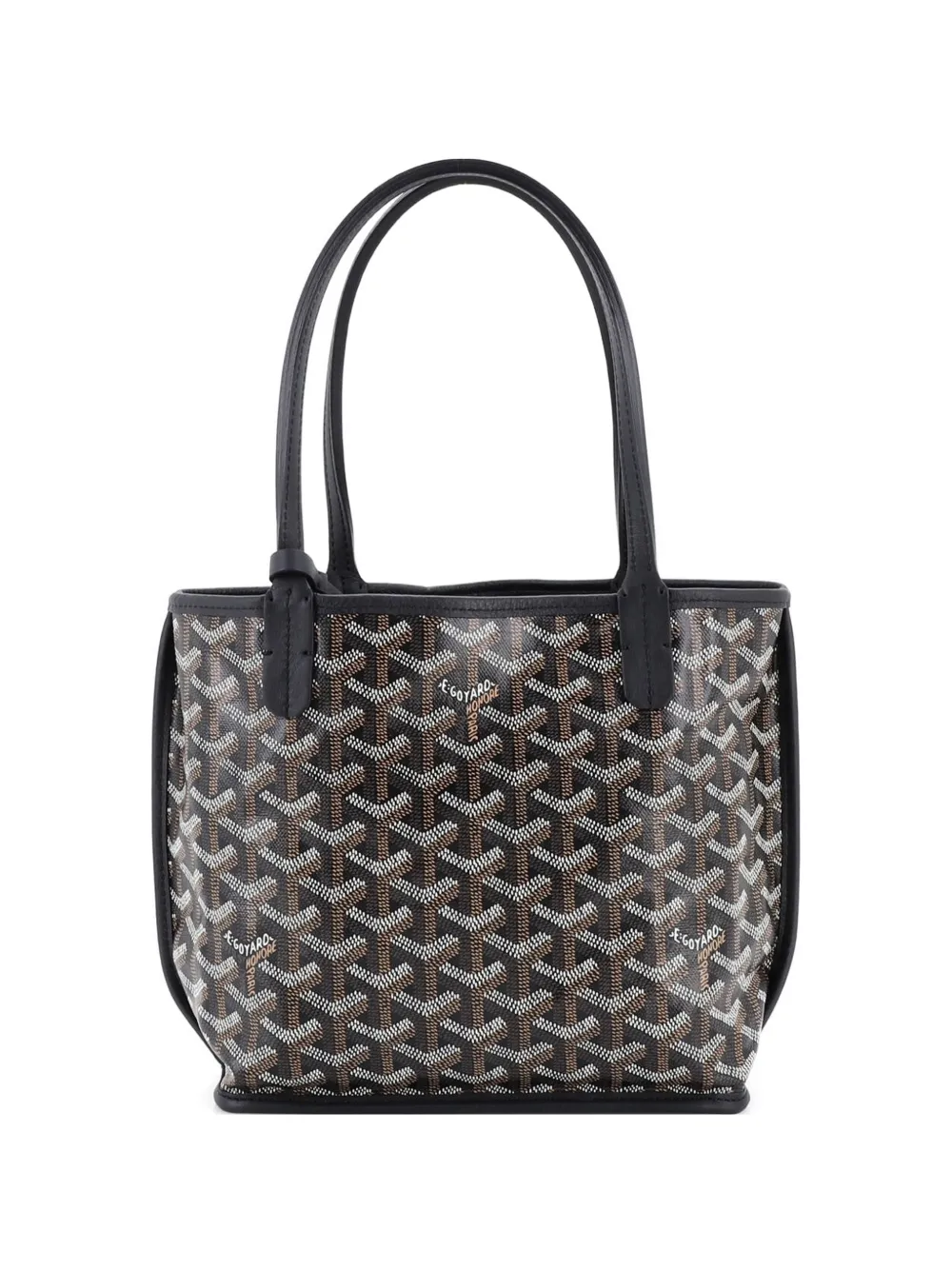 Goyard Pre-Owned Anjou Reversible Tote Coated Canvas Mini satchel - Nero