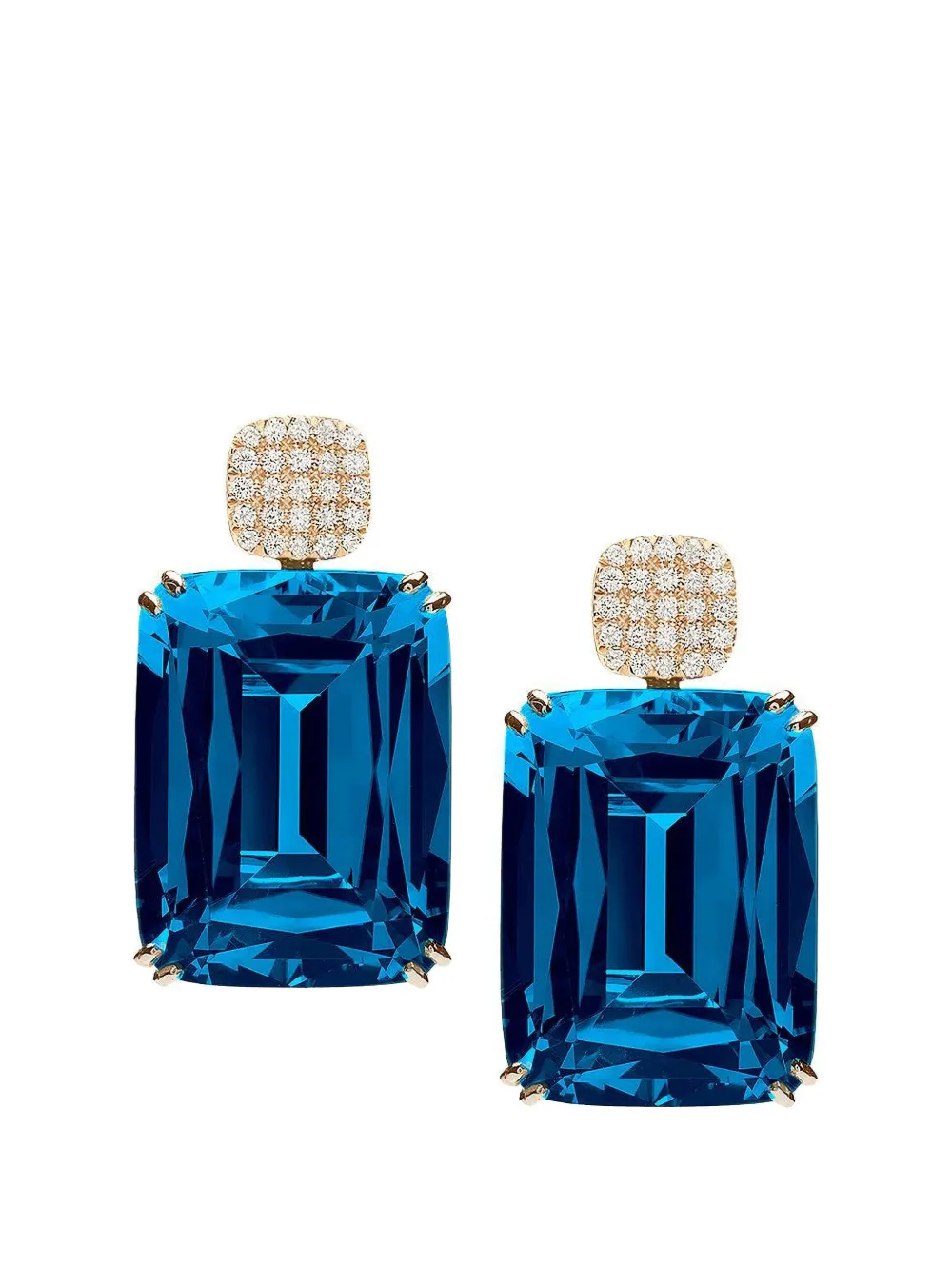 Goshwara London diamond and topaz earrings - Oro