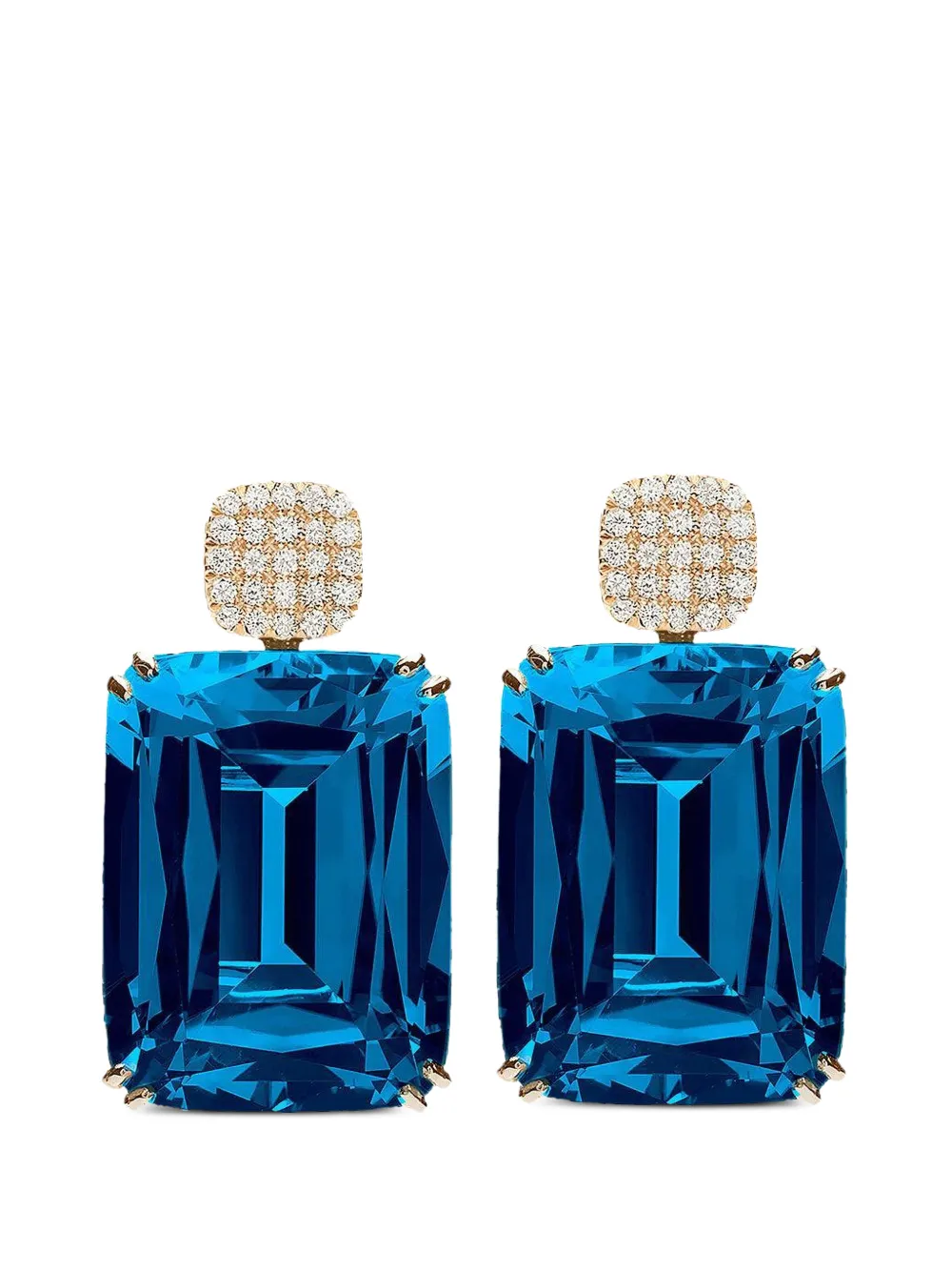 Goshwara London diamond and topaz earrings - Oro