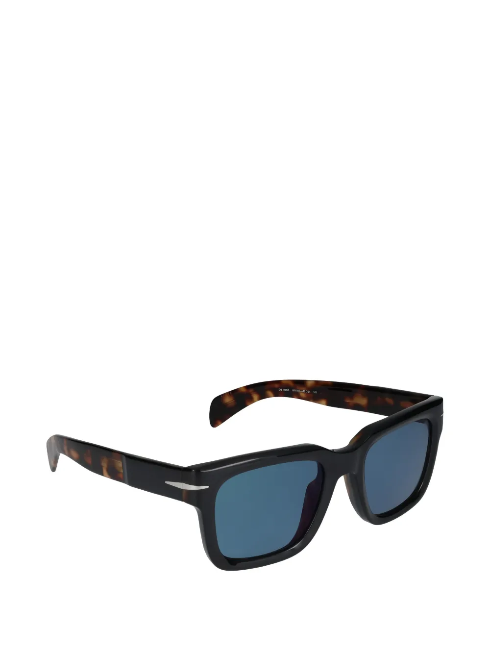  David Beckham Eyewear Havana Square Sunglasses - Black 