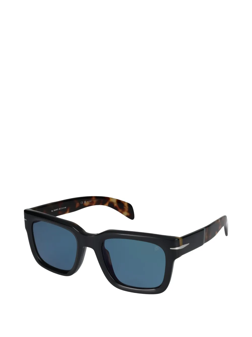  David Beckham Eyewear Havana Square Sunglasses - Black 