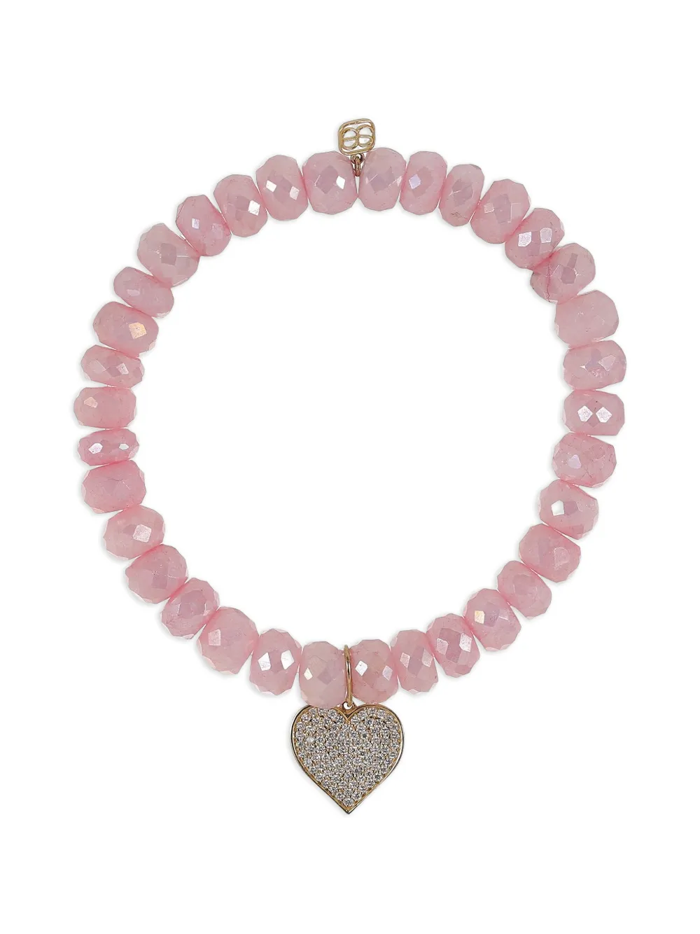 Sydney Evan Grapolite heart-charm bracelet - Rosa