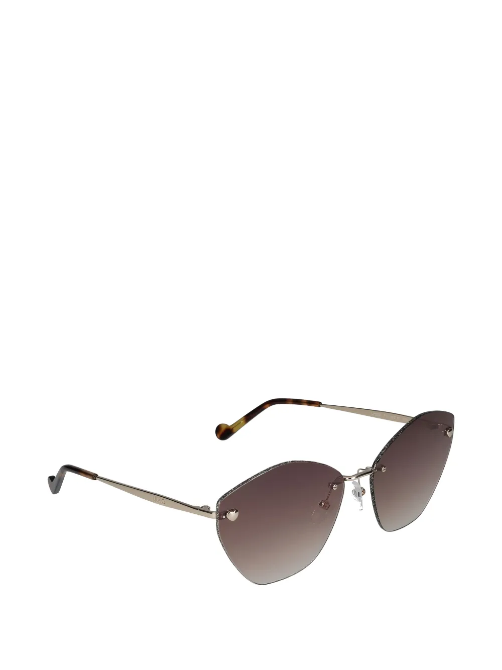  Liu Jo Heart-detail Sunglasses - Gold 