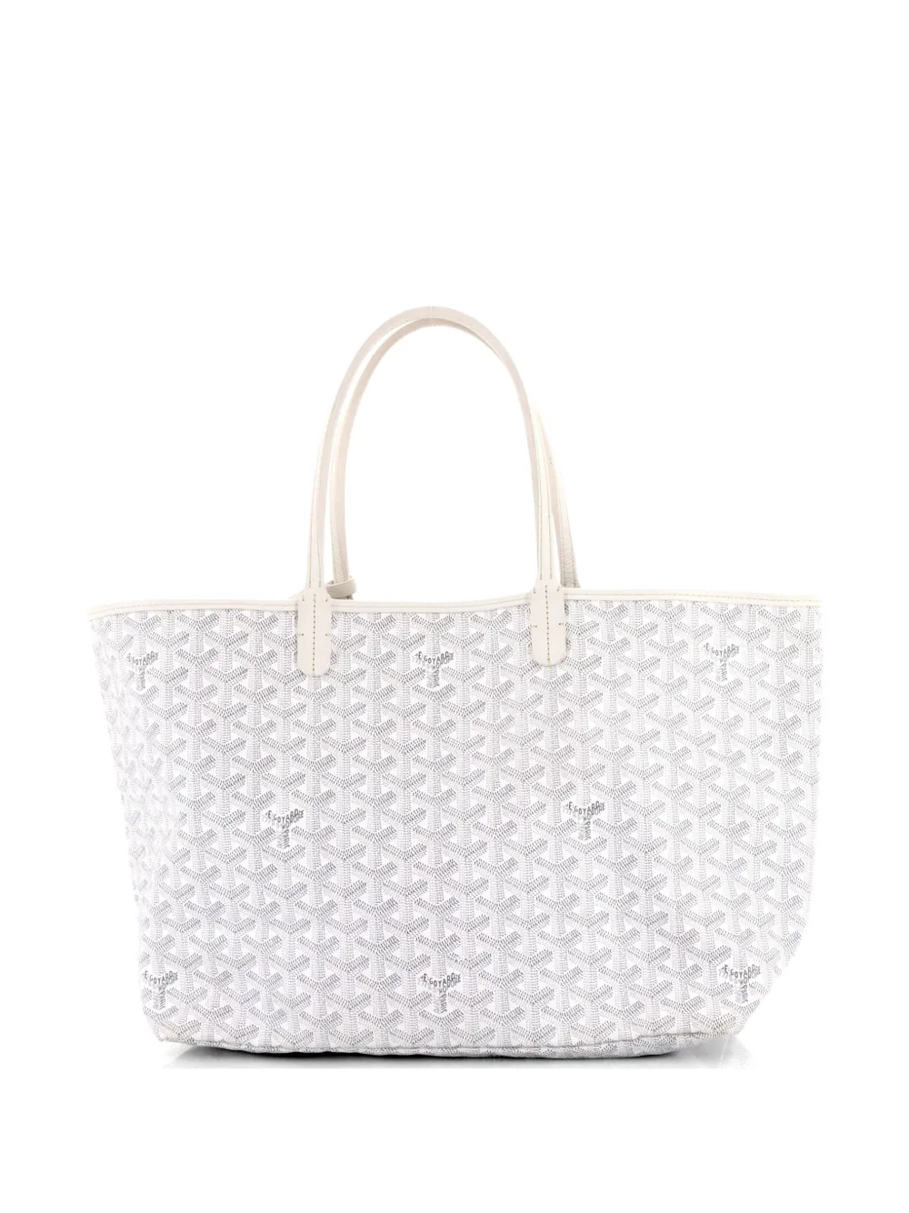  Goyard Pre-owned Saint Louis Coated Canvas Pm Tote Bag - White 