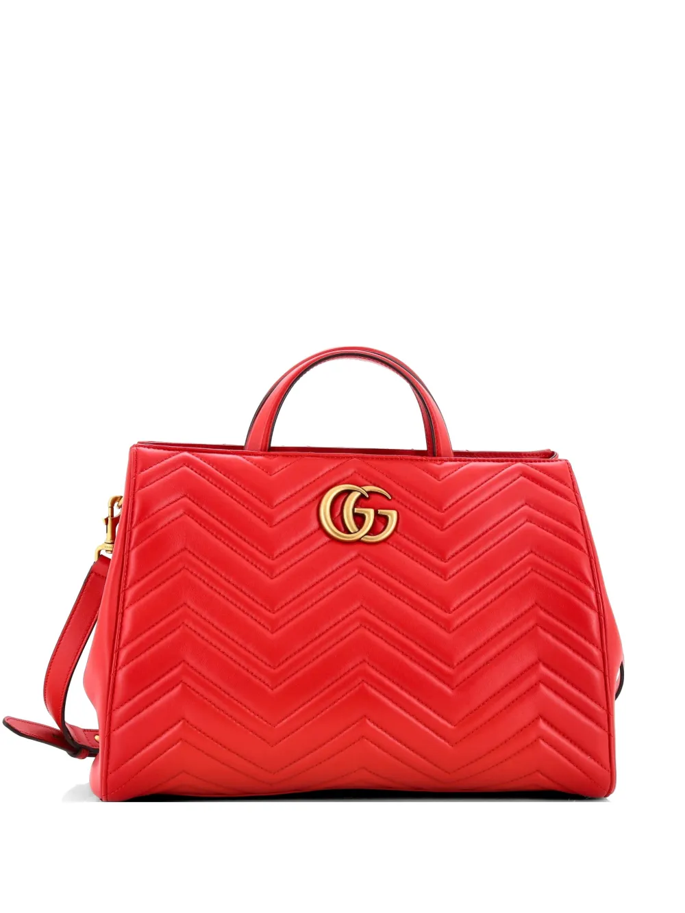 Gucci Pre-Owned GG Marmont Matelasse Leather Medium tote bag - Rosso