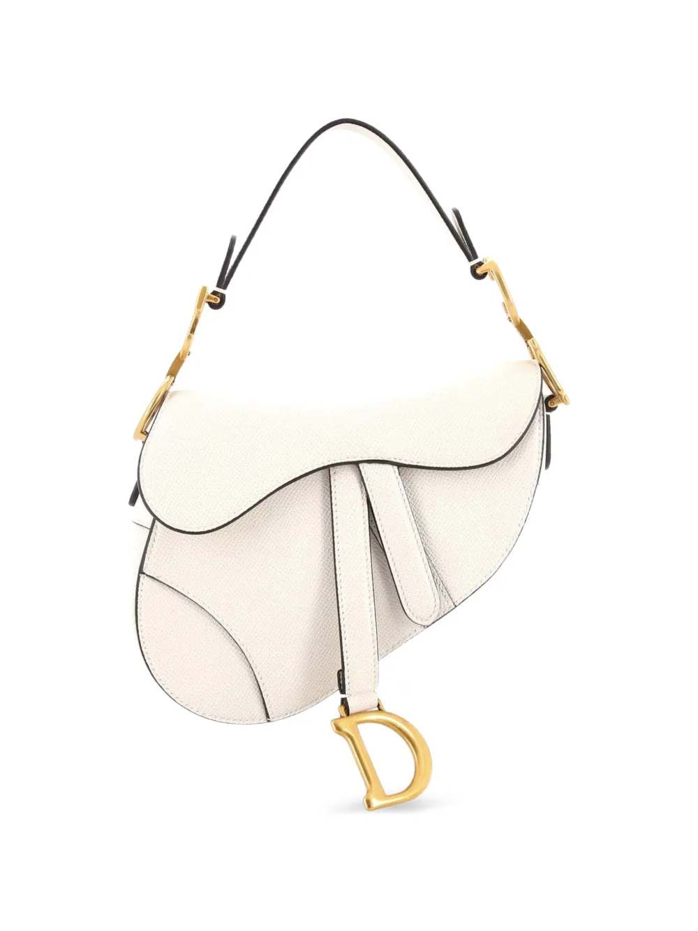 Christian Dior Pre-Owned Saddle Handbag Leather Mini shoulder bag - Bianco