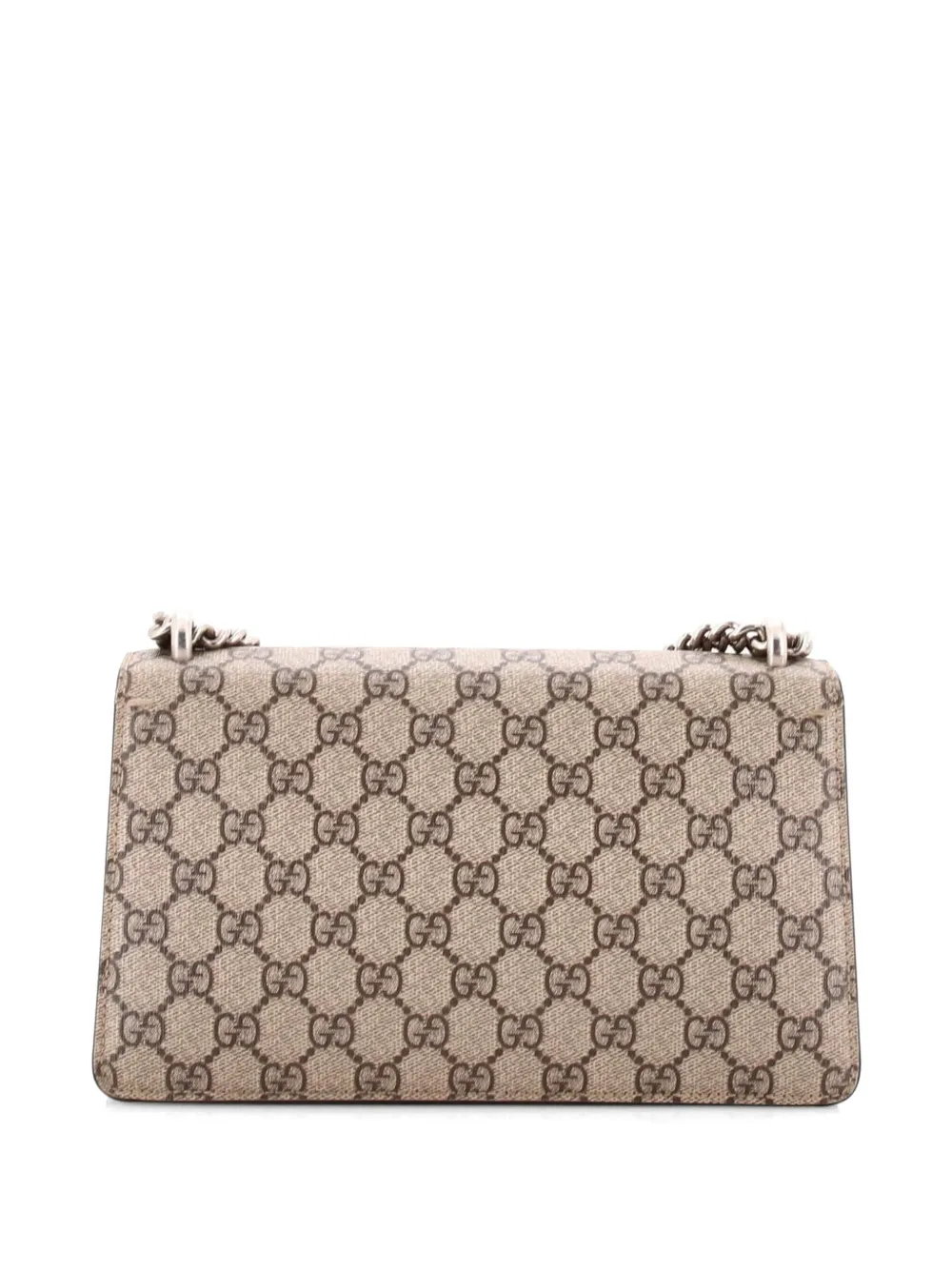  Gucci Pre-owned Dionysus Bag Gg Coated Canvas With Crystal Embellished Metal Small Shoulder Bag - Brown 