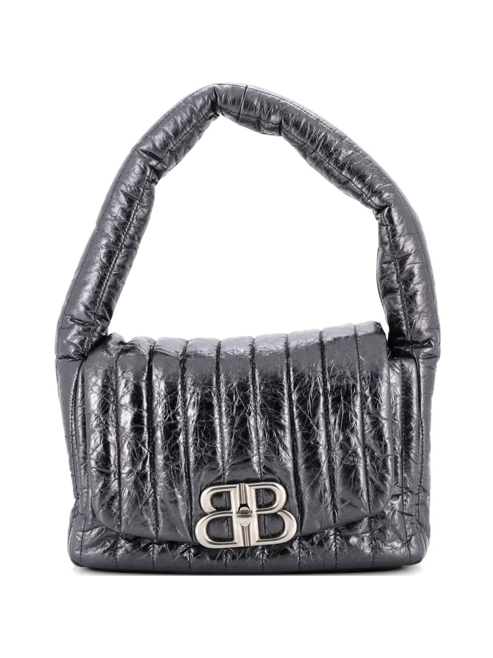 Balenciaga Pre-Owned Monaco Sling Bag Padded Quilted Leather Small shoulder bag - Argento