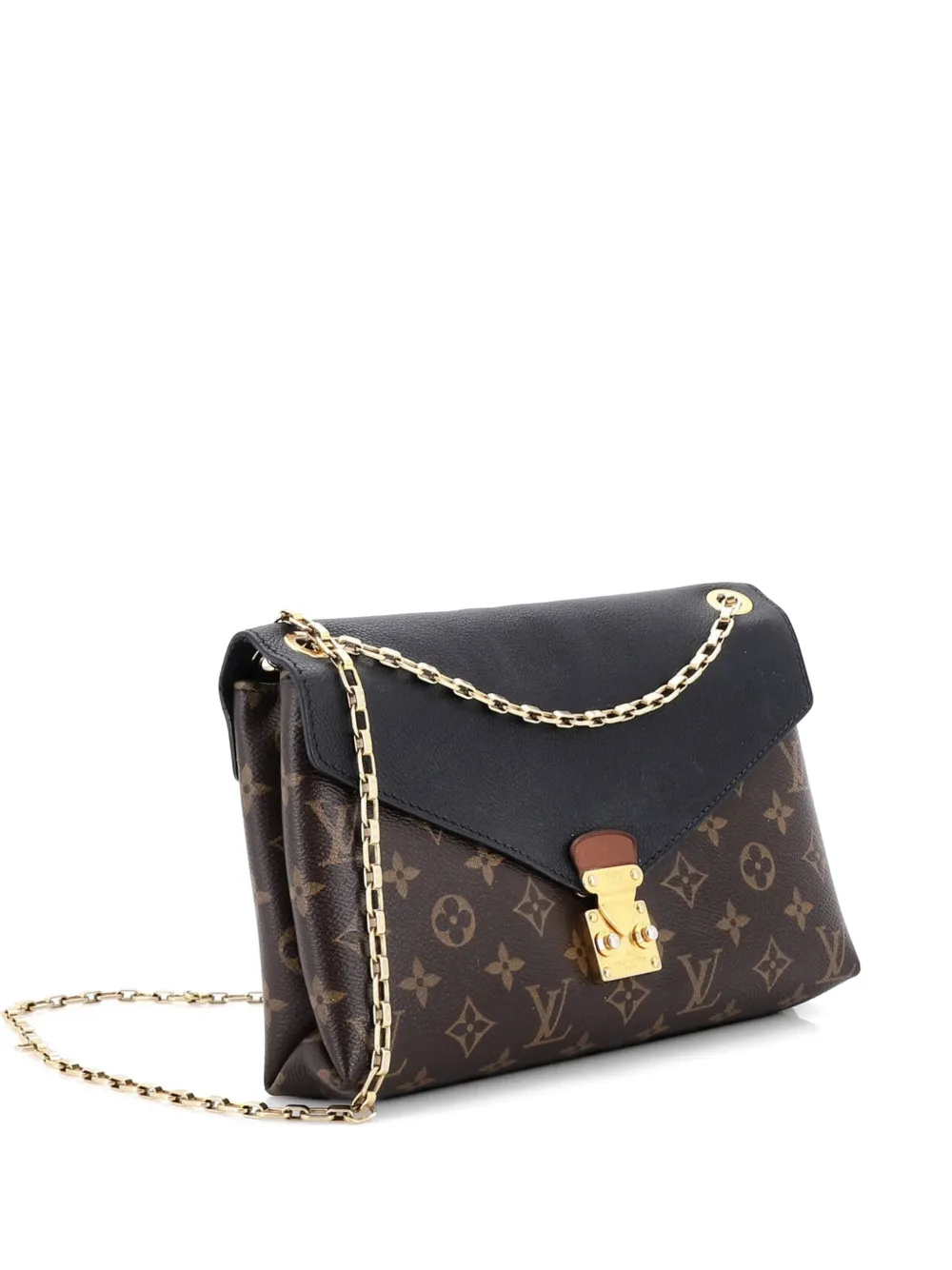 Louis Vuitton Pre-Owned Pallas Chain Monogram Canvas and Calfskin shoulder bag - Nero