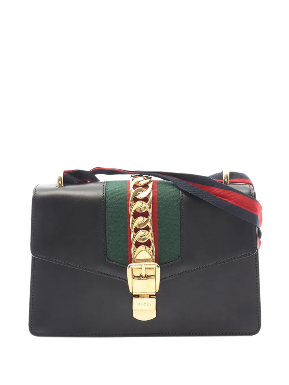 Gucci Pre-Owned 2016-2025 Small Leather Sylvie Web satchel - Nero