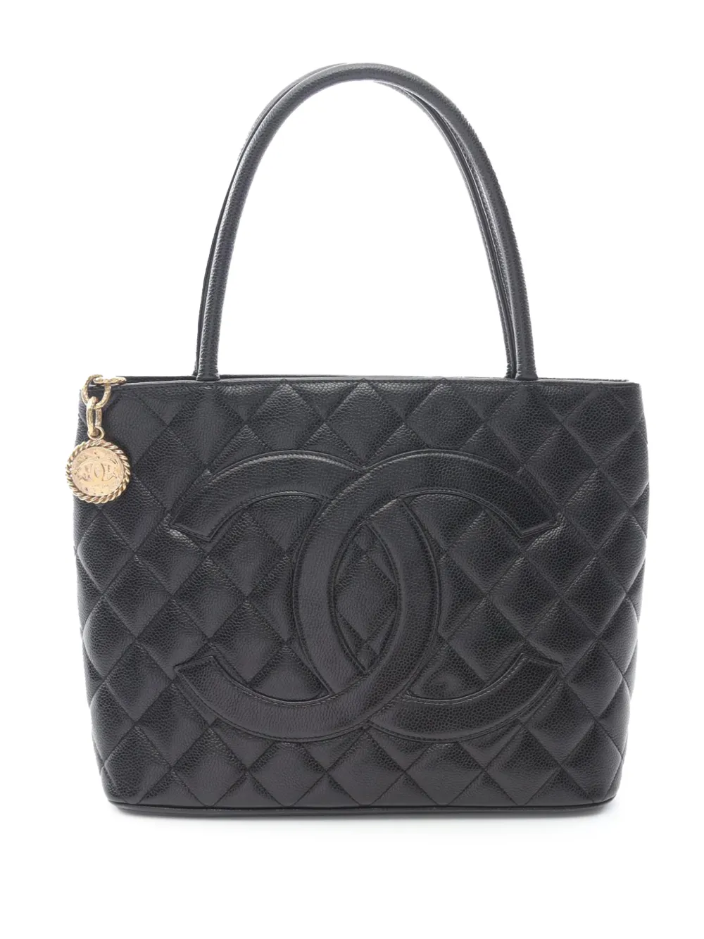CHANEL Pre-Owned 2002-2003 Caviar Medallion tote bag - Nero