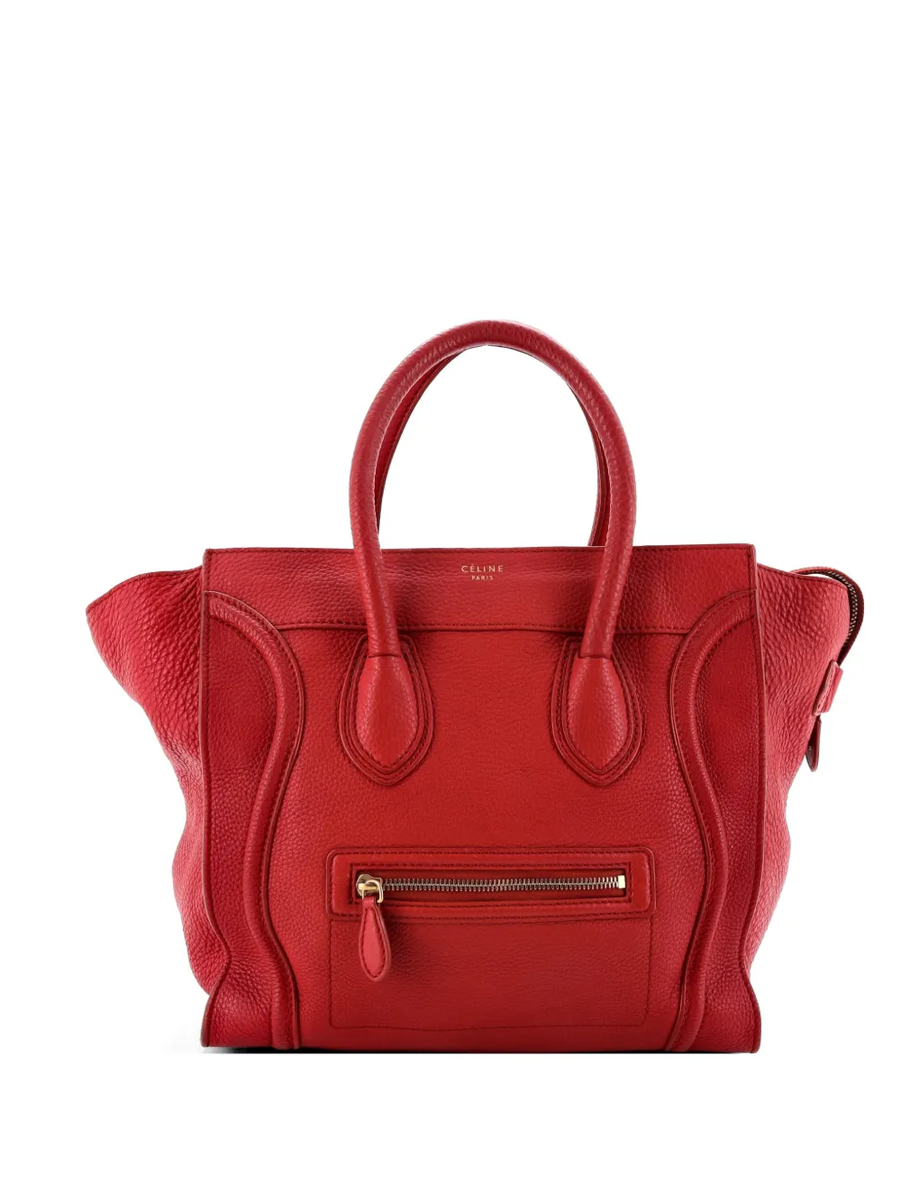 Celine Pre-Owned Luggage Bag Grainy Leather Mini tote bag - Rosso