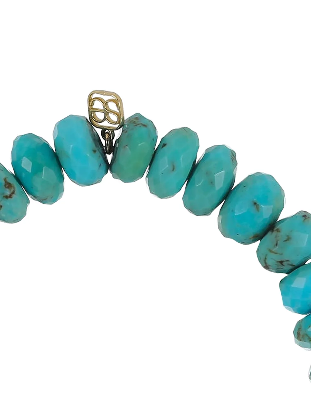  Sydney Evan Cross Charm Diamond And Turquoise Bracelet - Blue 