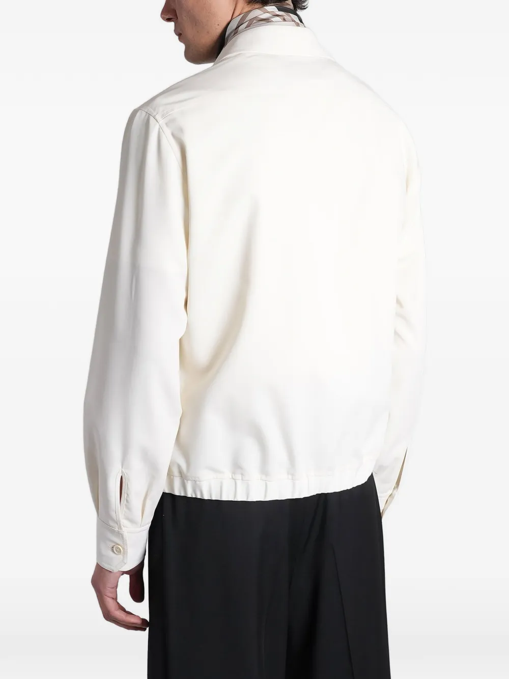 Lardini Button-up jack met elastische zoom Beige