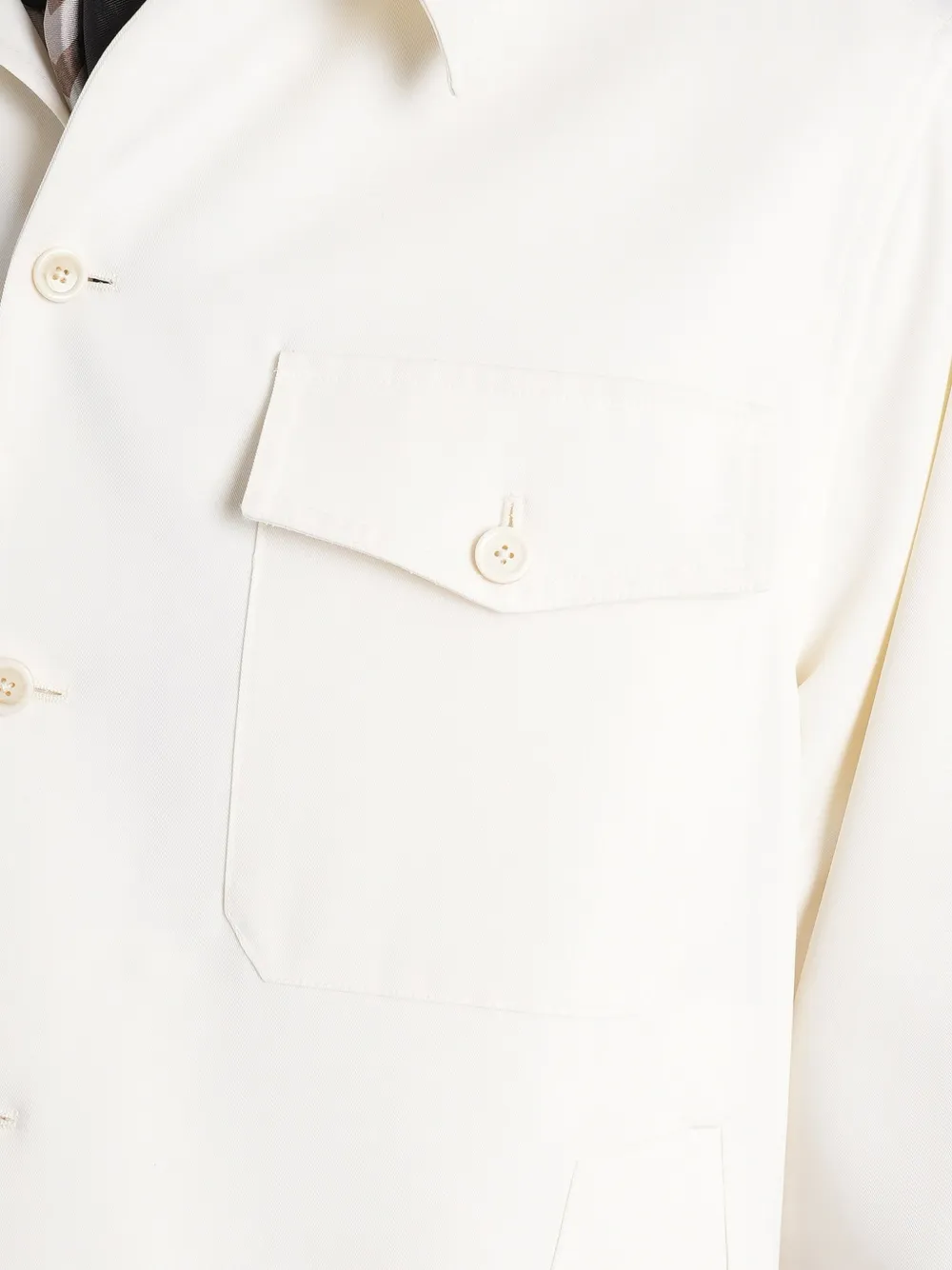 Lardini Button-up jack met elastische zoom Beige