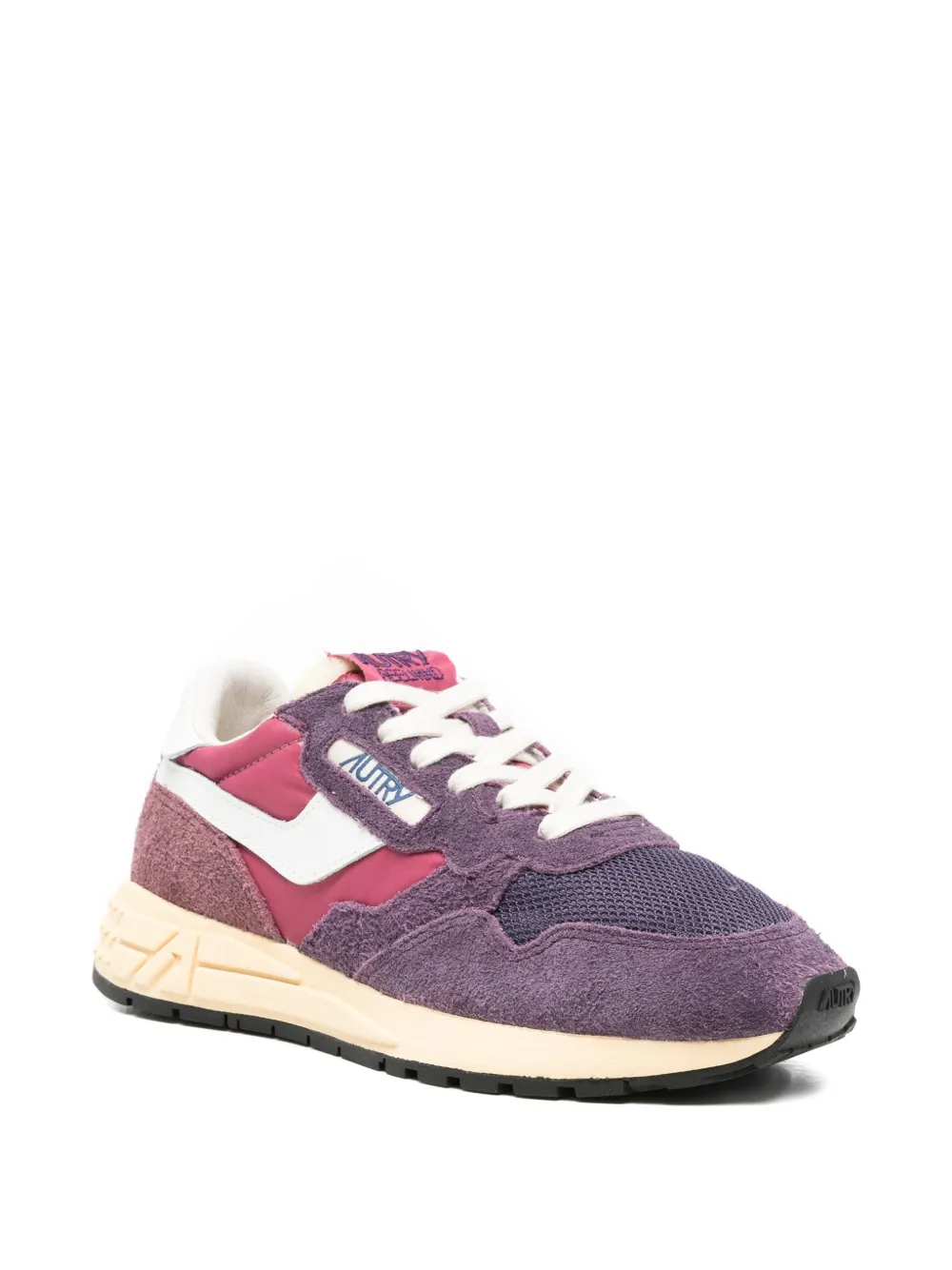 Autry Suède sneakers met logo Paars