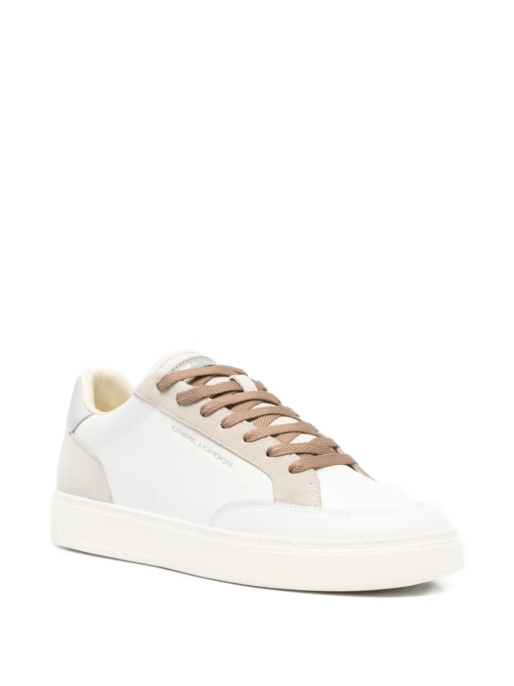 Crime London Sneakers met suède vlak Wit