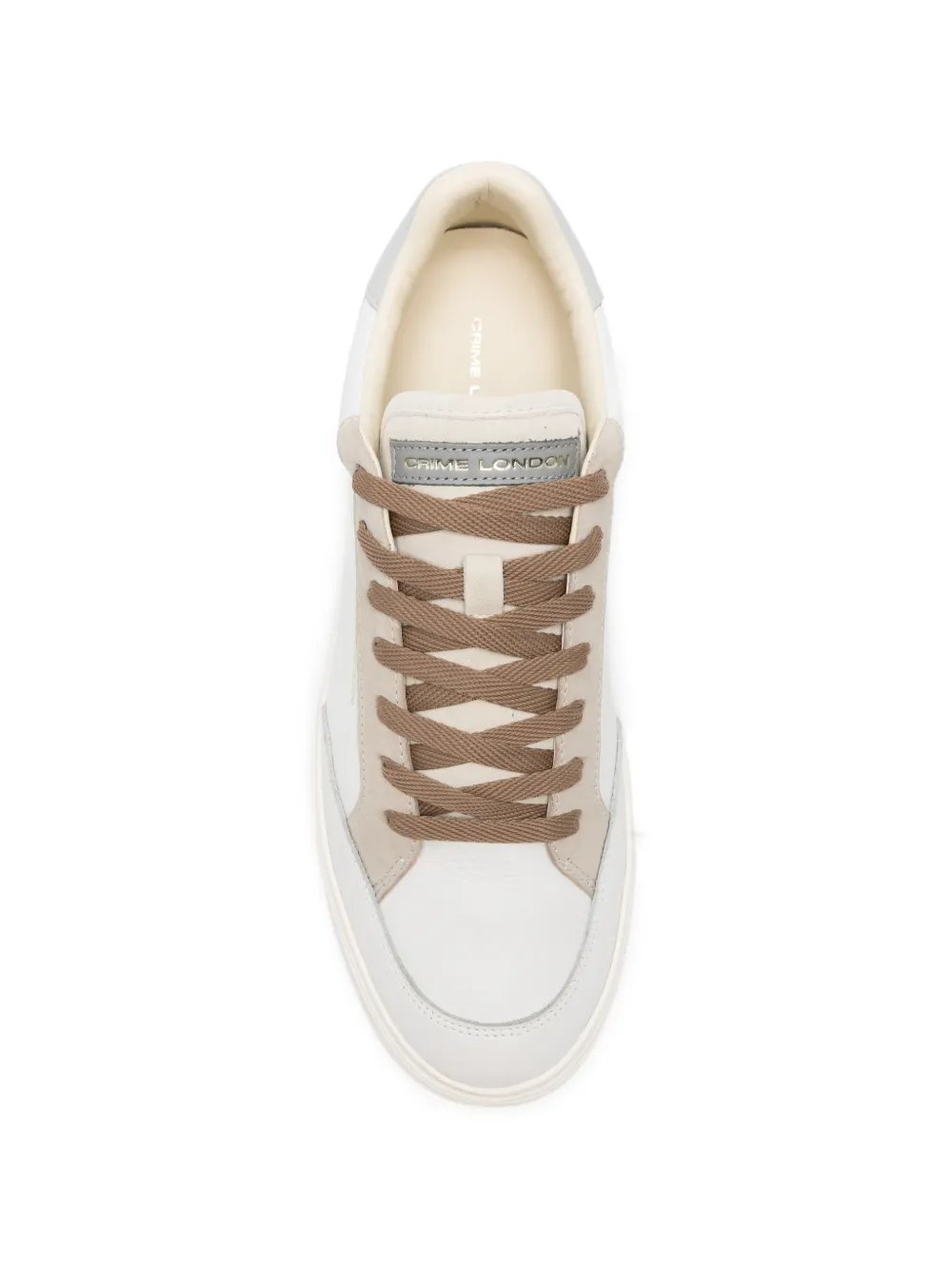 Crime London Sneakers met suède vlak Wit