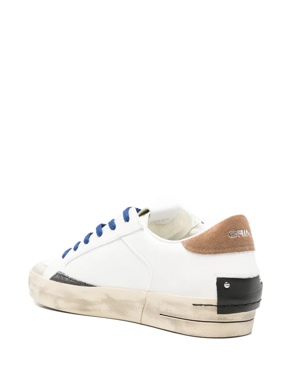 Crime London Sk8 Deluxe Brown Sugar Skate Deluxe sneakers Wit