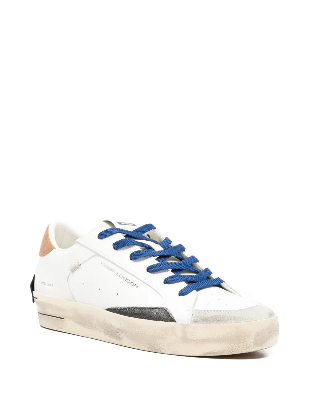 Crime London Sk8 Deluxe Brown Sugar Skate Deluxe sneakers Wit