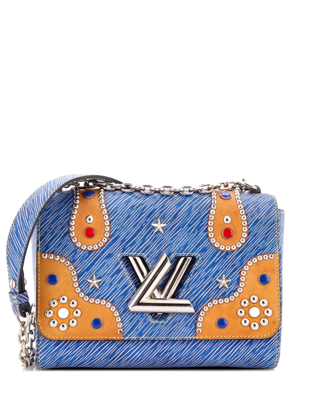 Louis Vuitton Pre-Owned Twist Handbag Studded Epi Leather MM crossbody bag - Blu