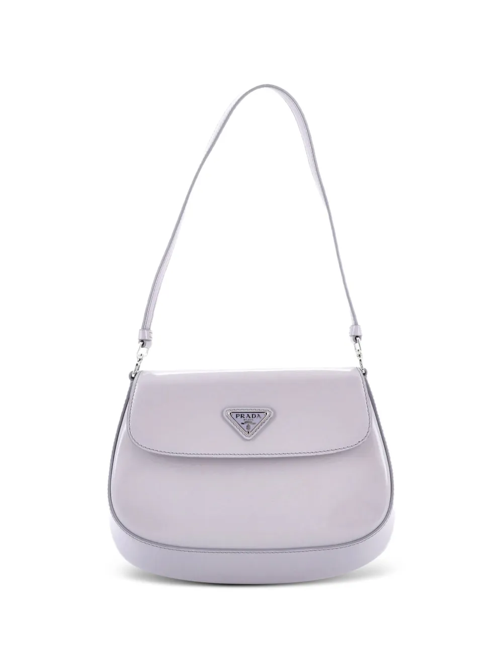 Prada Pre-Owned Cleo Flap Shoulder Bag Spazzolato Leather Small hobo bag - Viola