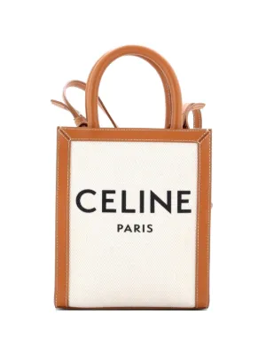 Celine Pre-Owned バーティカル カバ キャンバス ウィズ レザー ミニ