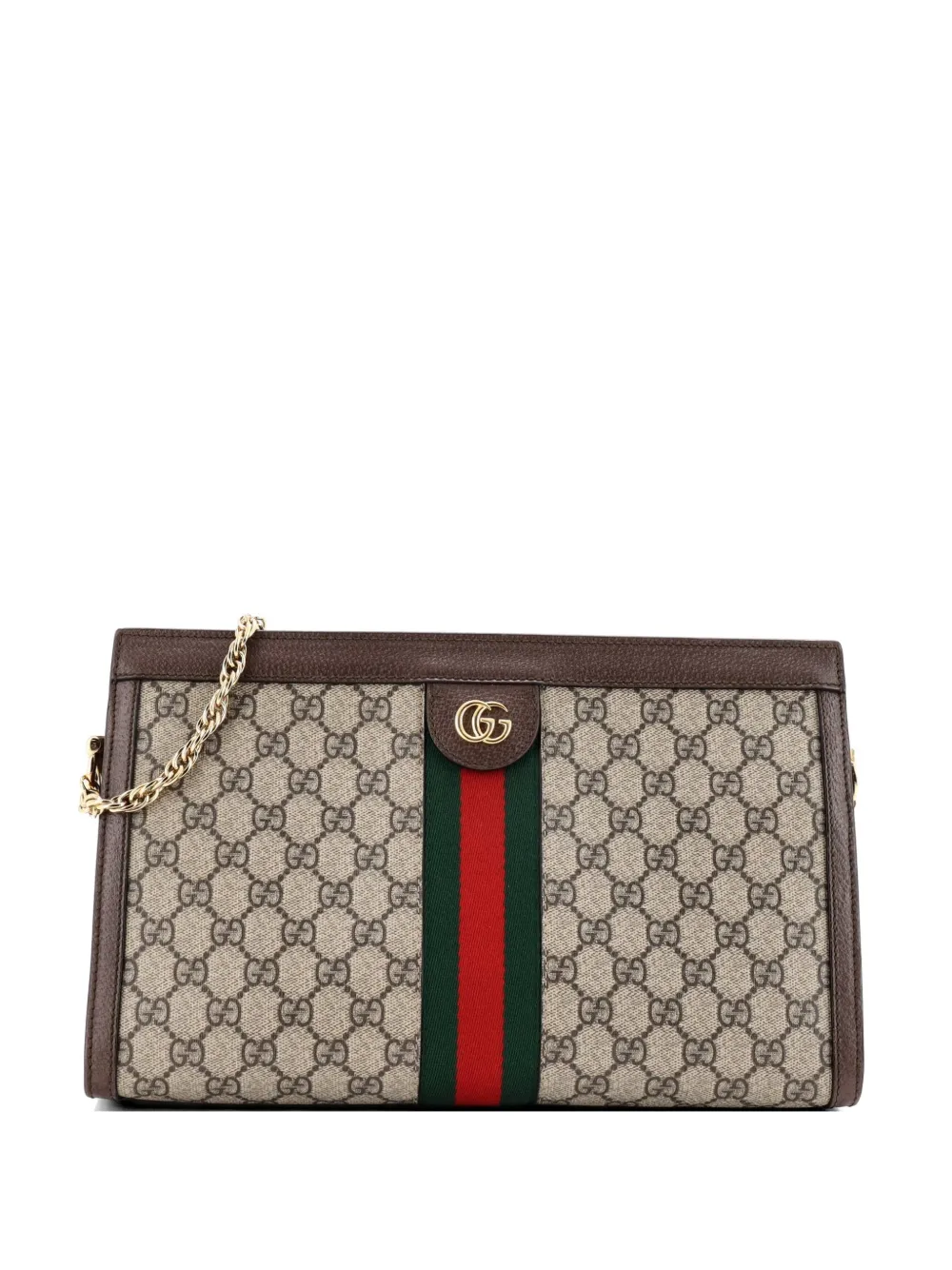 Gucci Pre-Owned Ophidia Chain GG Coated Canvas Medium shoulder bag - Marrone