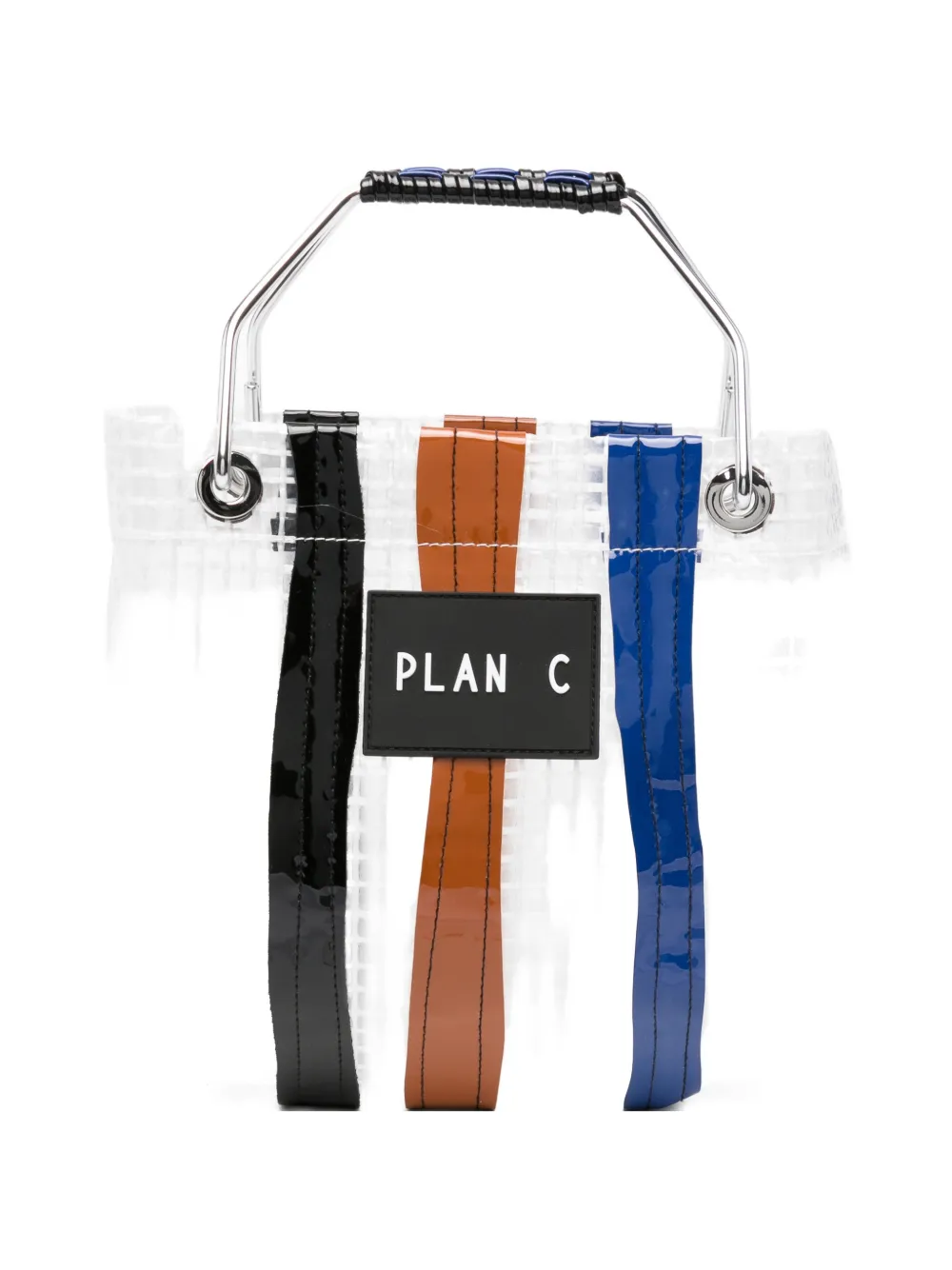 Plan C striped tote bag - Bianco