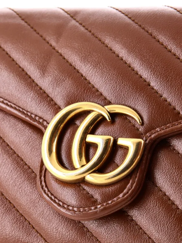 Gucci Pre-Owned GGマーモント チェーンウォレット マテラッセ レザー