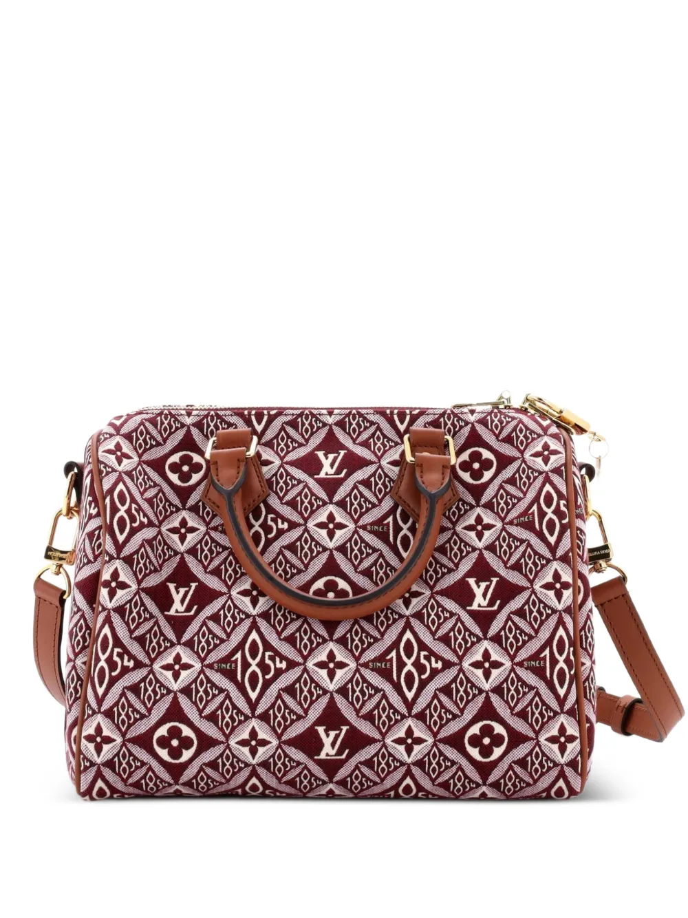 Louis Vuitton Pre-Owned Speedy Bandouliere Bag Limited Edition Since 1854 Monogram Jacquard 25 satchel - Rosso