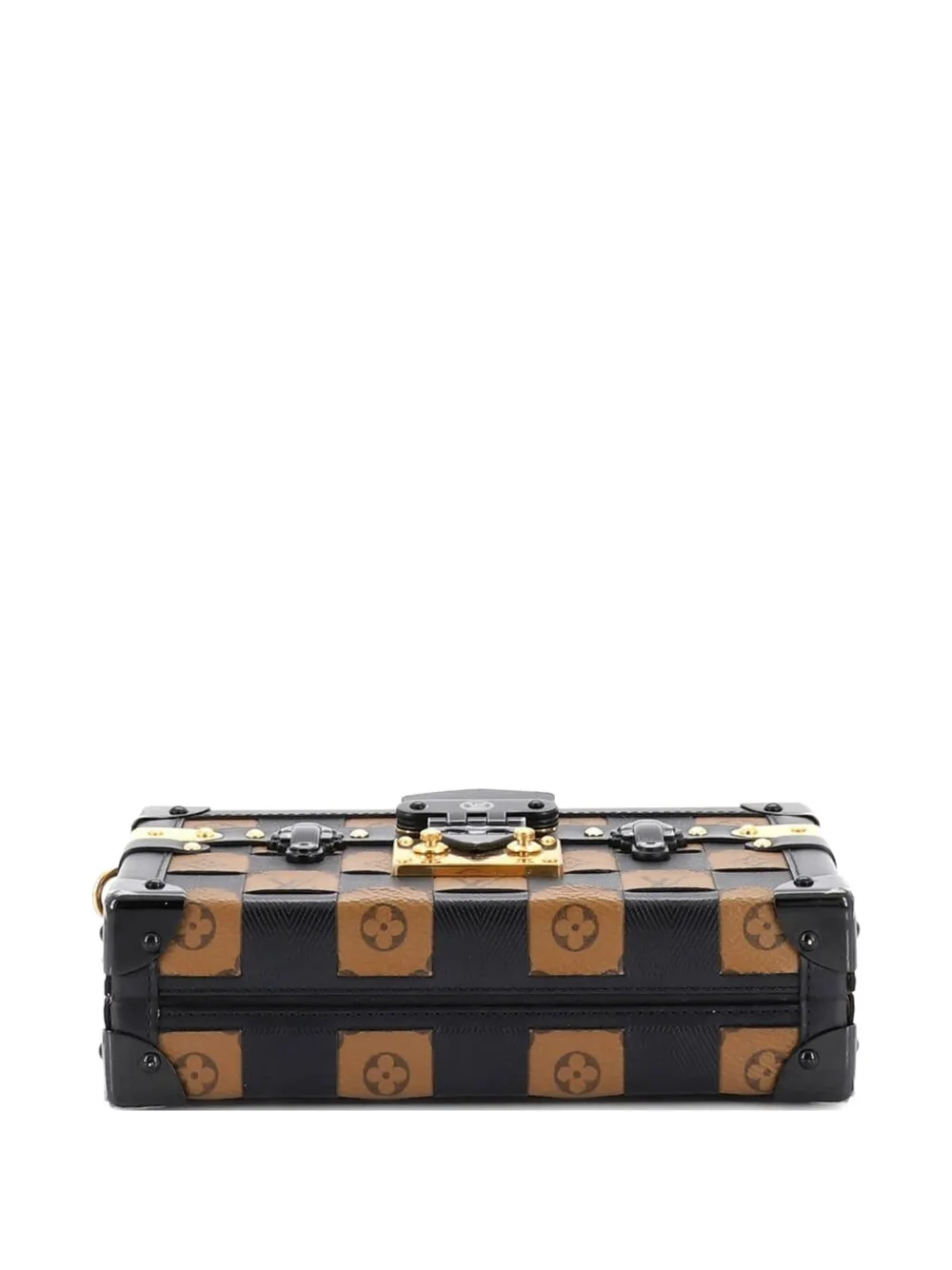 Petite Malle Handbag Damier Tressage Monogram Canvas And Leather Clutch Bag