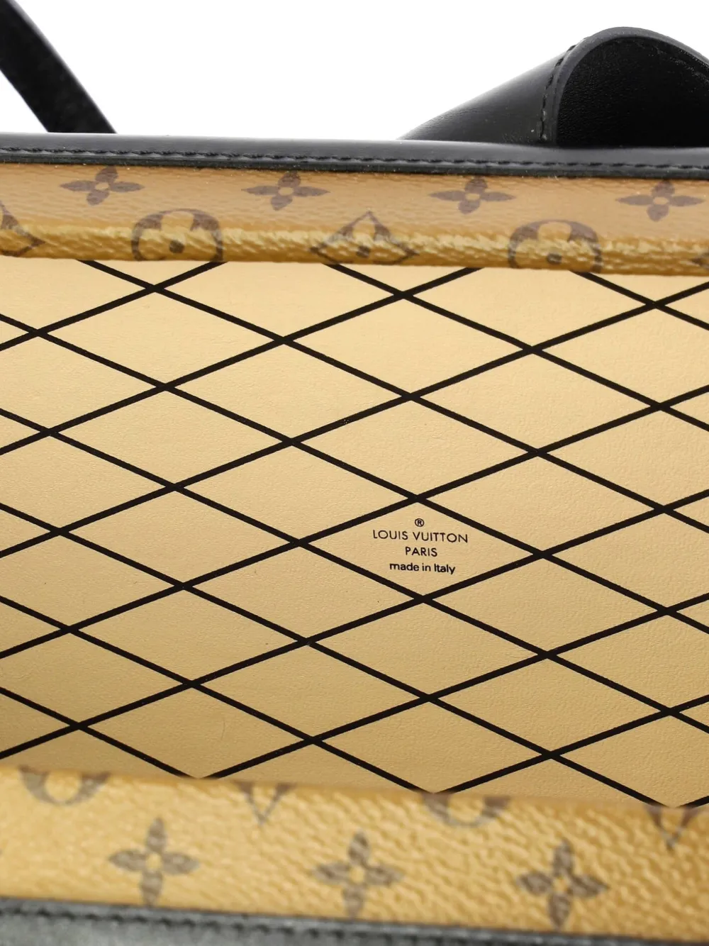 Petite Malle Handbag Damier Tressage Monogram Canvas And Leather Clutch Bag