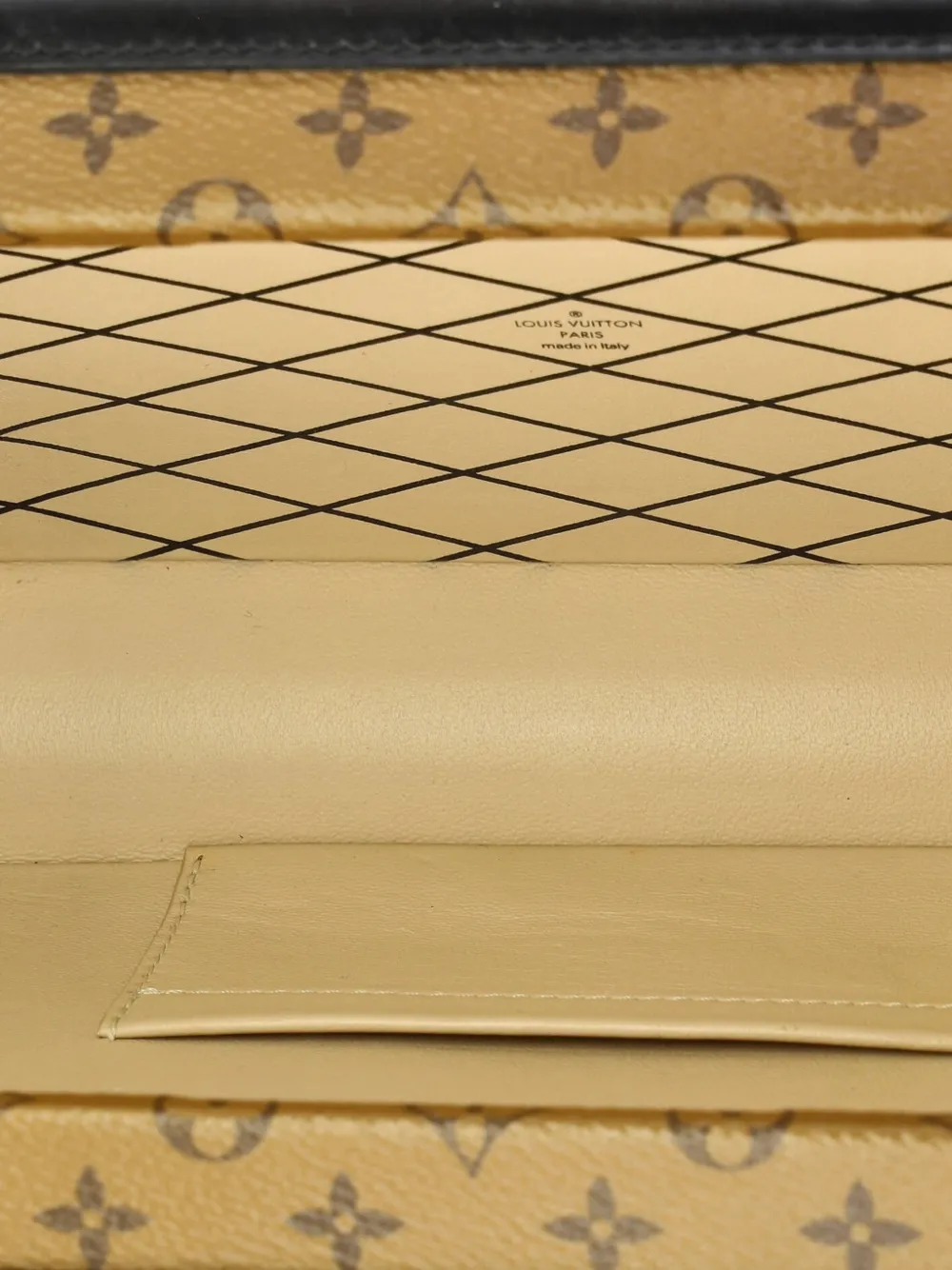 Petite Malle Handbag Damier Tressage Monogram Canvas And Leather Clutch Bag