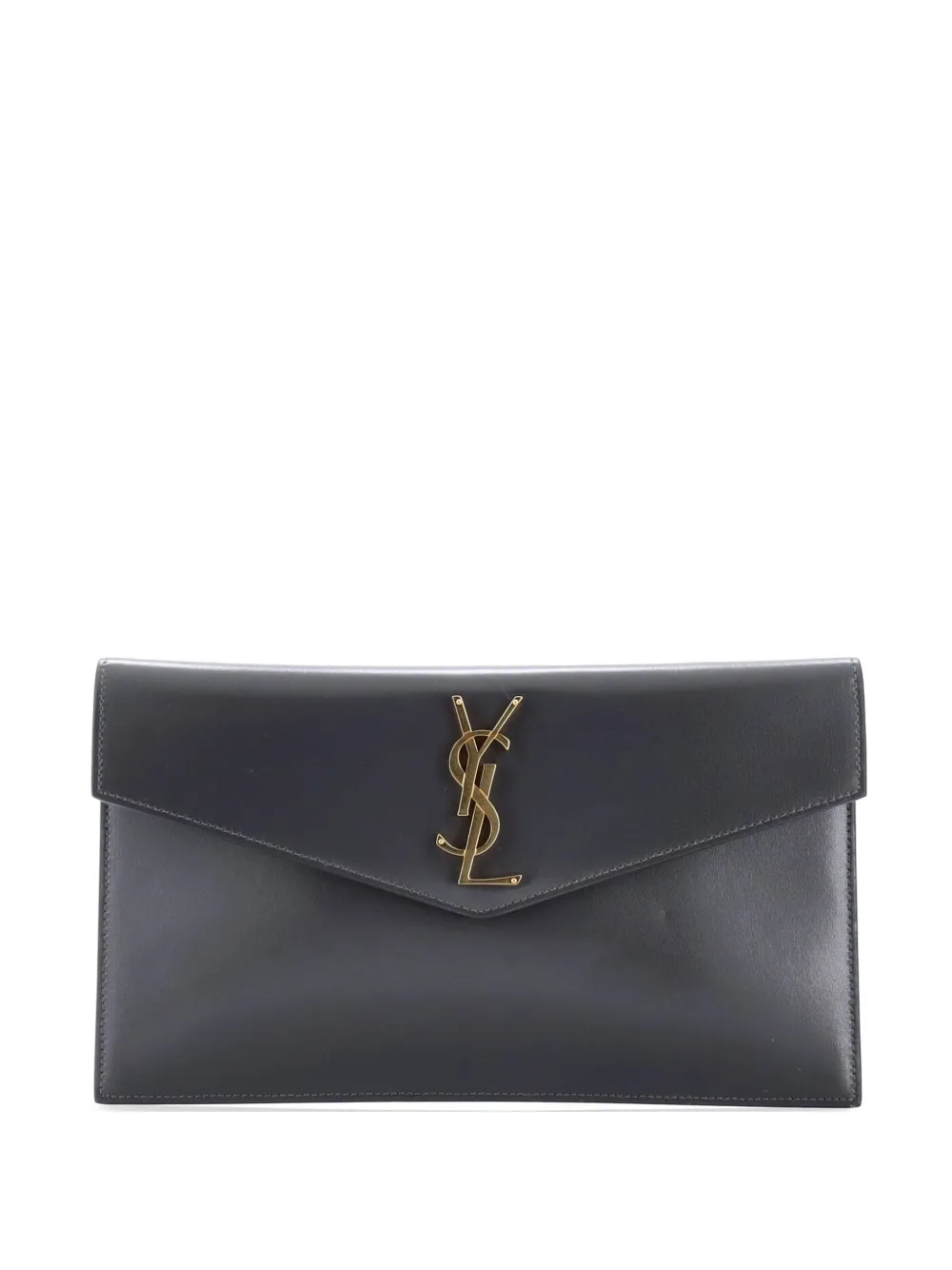 Saint Laurent Pre-Owned Uptown Pouch Leather clutch bag - Grigio