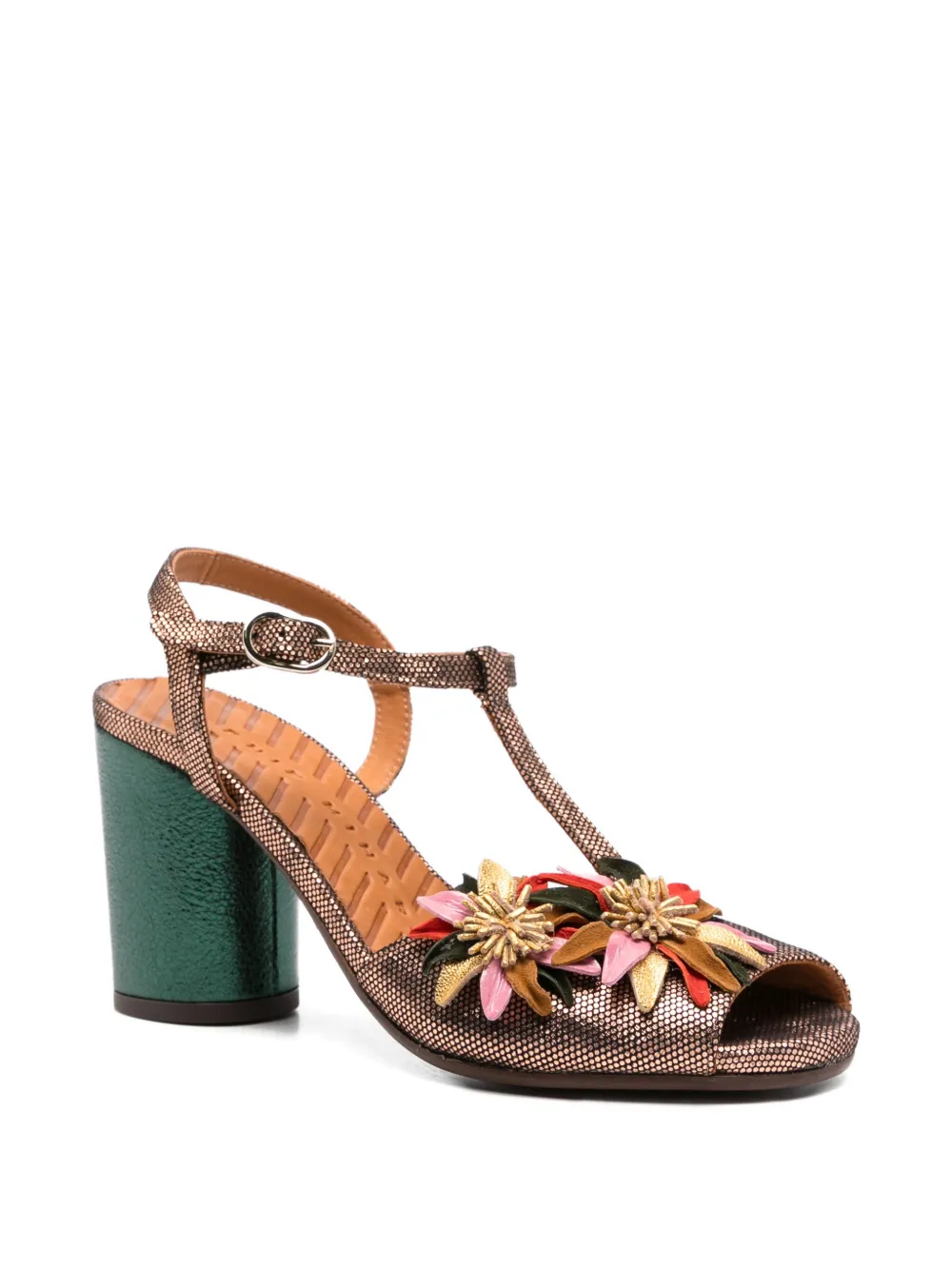Chie Mihara Uliva floral-appliqué sandals Roze