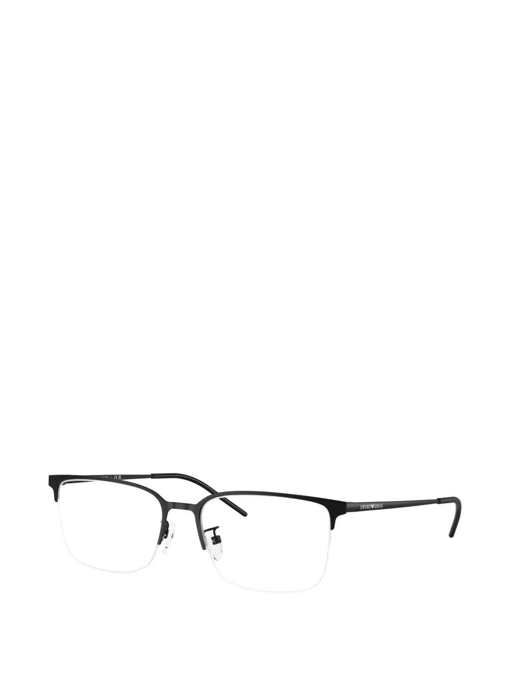 Emporio Armani Bril met rechthoekig montuur Zwart