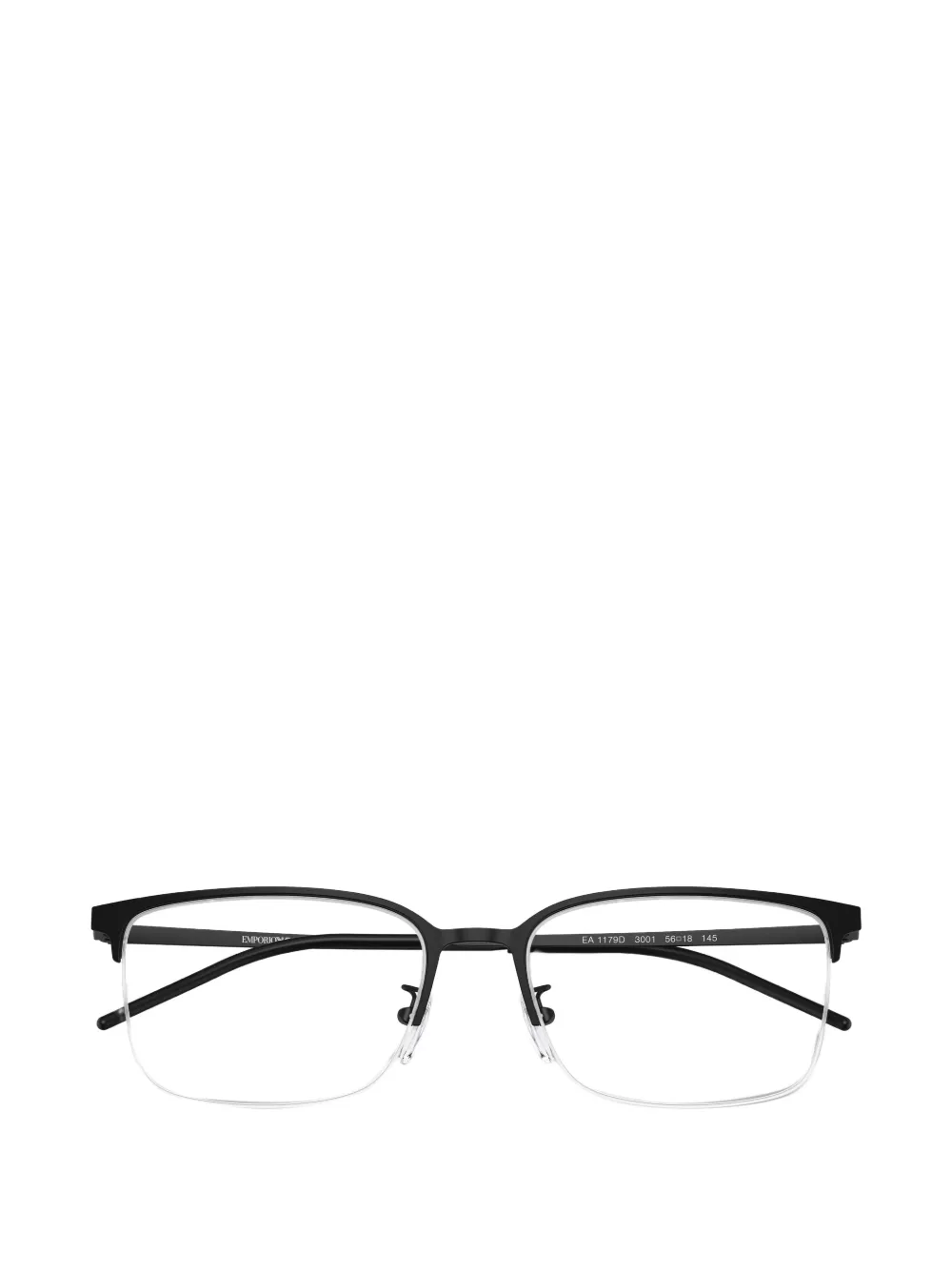 Emporio Armani Bril met rechthoekig montuur Zwart