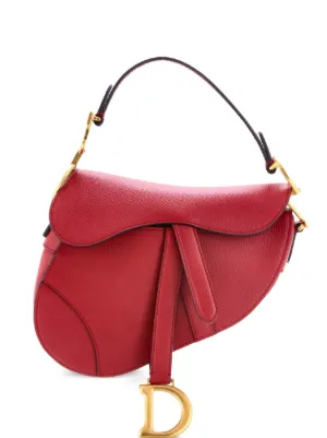 Christian Dior Pre-Owned Bolsa De Mano Saddle Mini | Rojo
