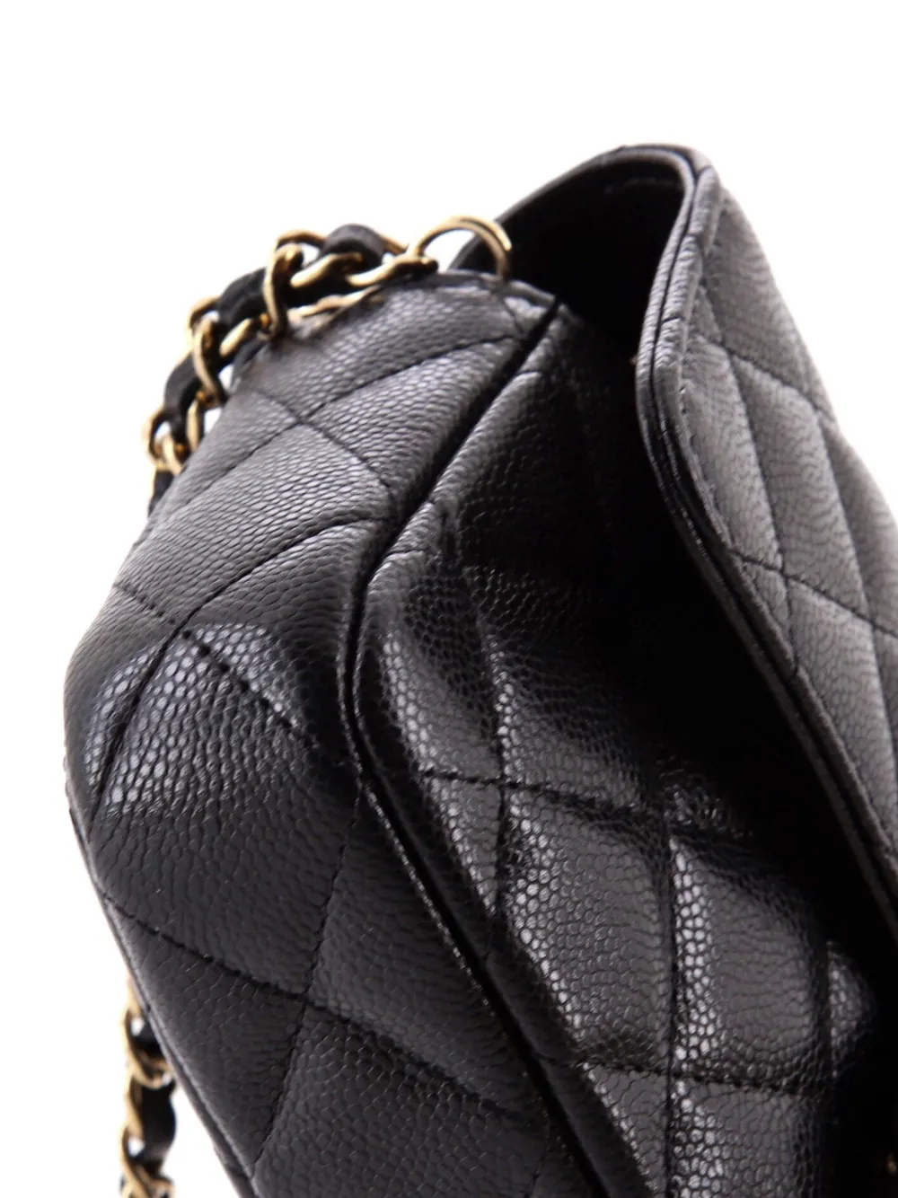 Classic Flap Phone Holder With Chain Quilted Caviar Clutch Bag