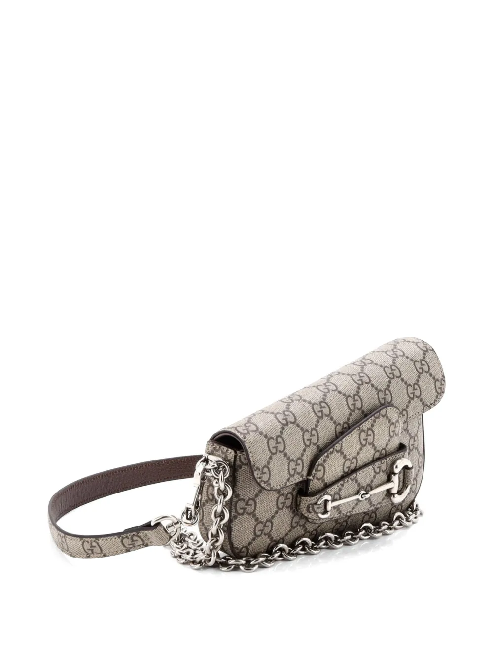 Horsebit 1955 Asymmetric Gg Coated Canvas Mini Shoulder Bag