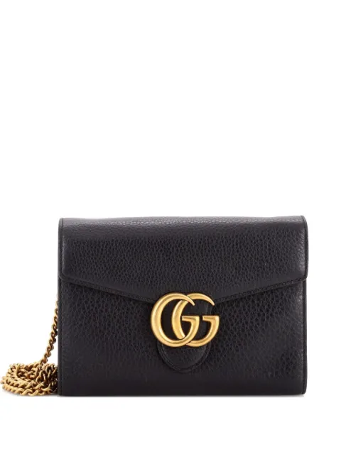 Gucci Pre-Owned bolsa de mano GG Marmont mini de piel con cadena