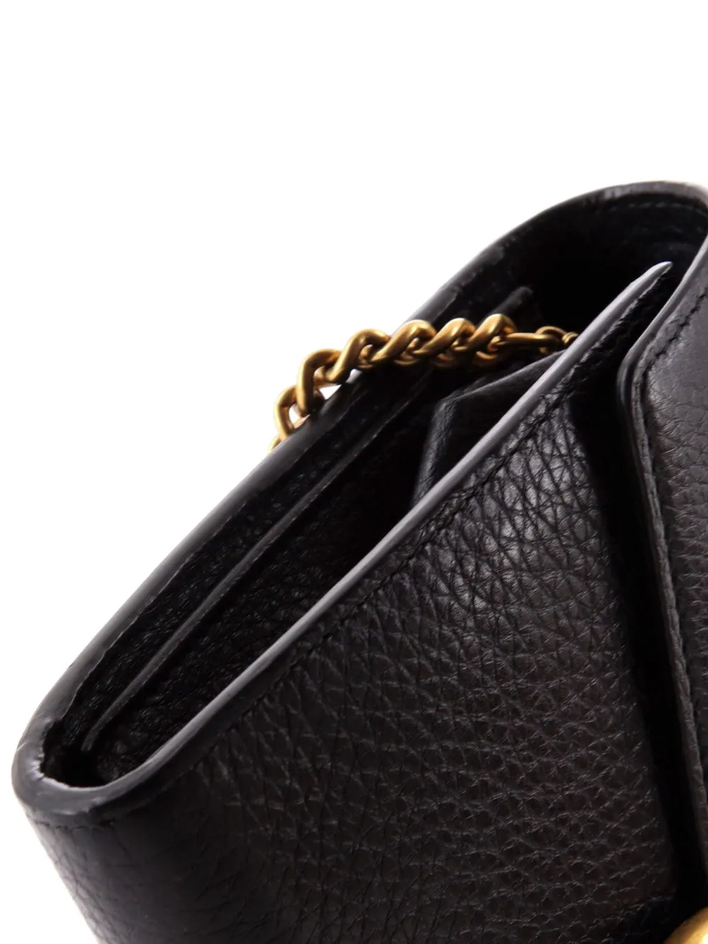 Gg Marmont Chain Wallet Leather Mini Clutch Bag