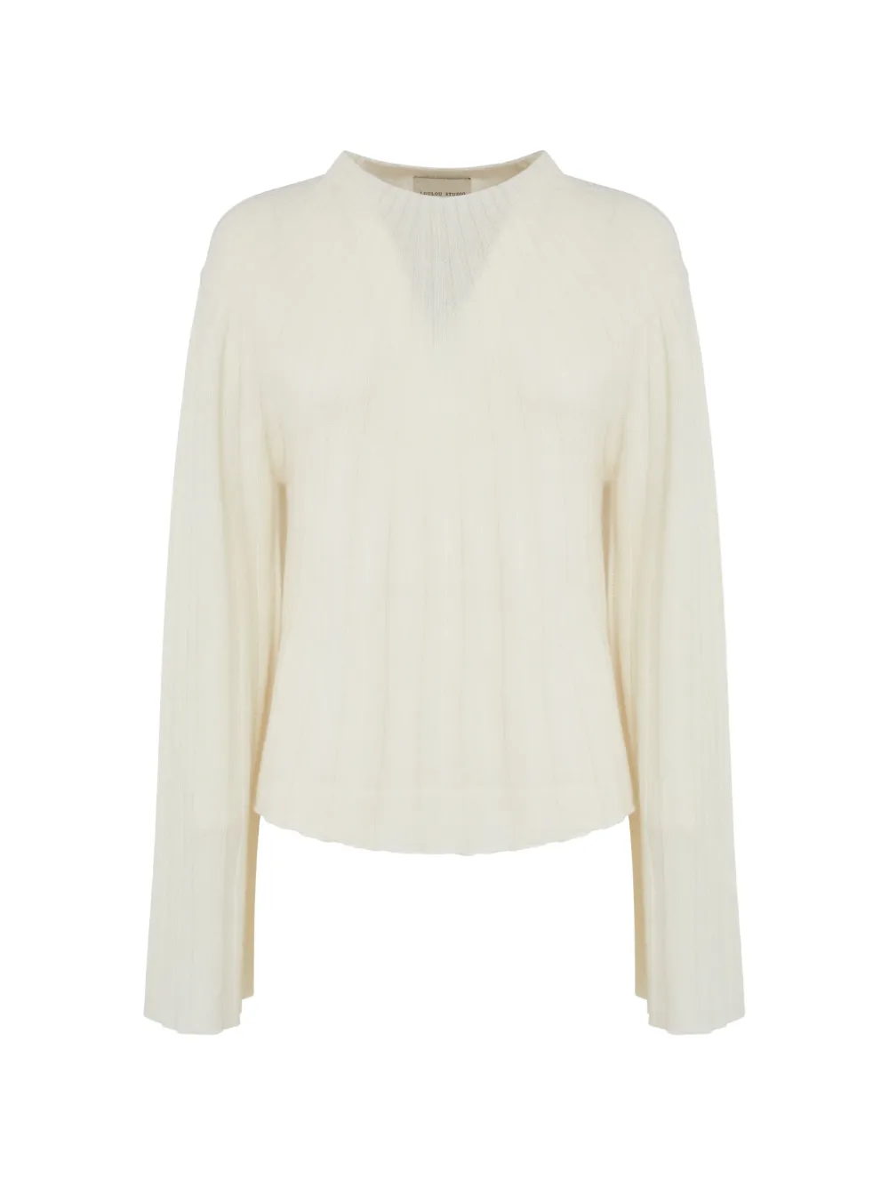 Loulou flared ribbed sweater - Toni neutri