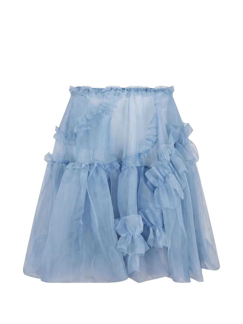 Ermanno Scervino Ruffled Maxi Skirt In Blue