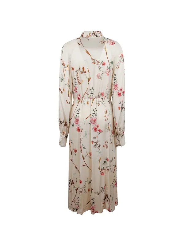Crida Milano Windsor Floral Midi Dress - Neutrals Crida Milano Windsor Floral Midi Dress - Neutrals