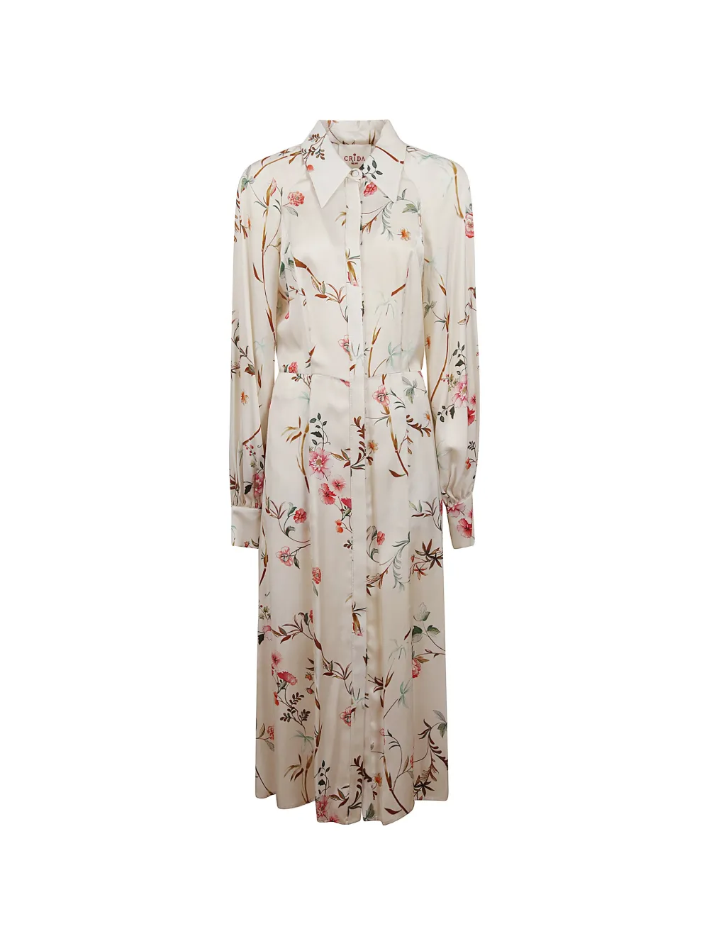 CRIDA Windsor floral midi dress - Toni neutri