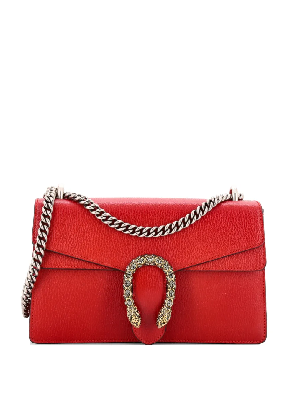Gucci Pre-Owned Dionysus Top Handle Chain Bag Leather with Crystals Small shoulder bag - Red